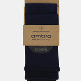 AMB 2PP Bamboo Soft Top Crew Sock - Navy