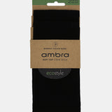 AMB 2PP Bamboo Soft Top Crew Sock - Black