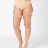 Sheer Pattern Top Satin Stay Up 3 Pack