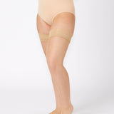 Sheer Pattern Top Satin Stay Up 3 Pack