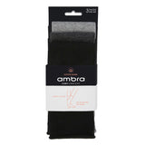 Cotton Blend Comfy Crew Sock 3 Pack - Black/Charcoal/Grey Marle - Ambra Corporation