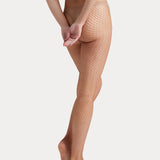 Lurex Fishnet Tight - Caramel/Gold