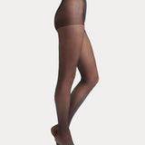 Lurex Semi Sheer Tight - Black/Silver
