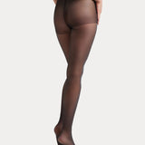 Lurex Semi Sheer Tight - Black/Silver
