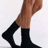 Organic Cotton Crew Sock - Black