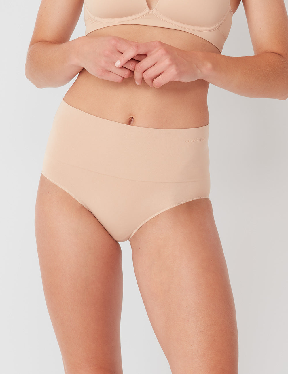 2 Pack Seamless Full Brief - Rose Beige - Ambra Corporation