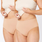 Seamless Smoothies Recycled G-String 2 Pack - Rose Beige