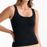 Seamless Smoothies Reversible Shelf Bra Tank - Black
