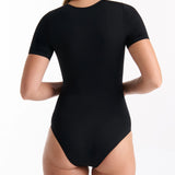 Seamless Smoothies T-Shirt Bodysuit - Black