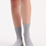 Organic Cotton Rib Crew - Grey Marle