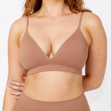 Bare Essentials Recycled Nylon Moulded Wirefree Bra - Almond