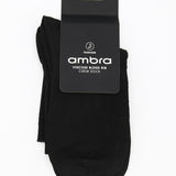Viscose Blend Rib Crew - Black