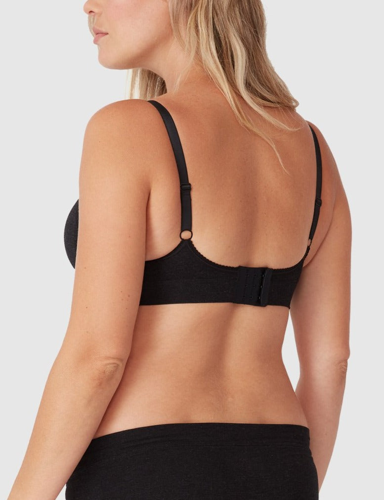 Bamboo Maternity Crop - Charcoal Marle - Ambra Corporation