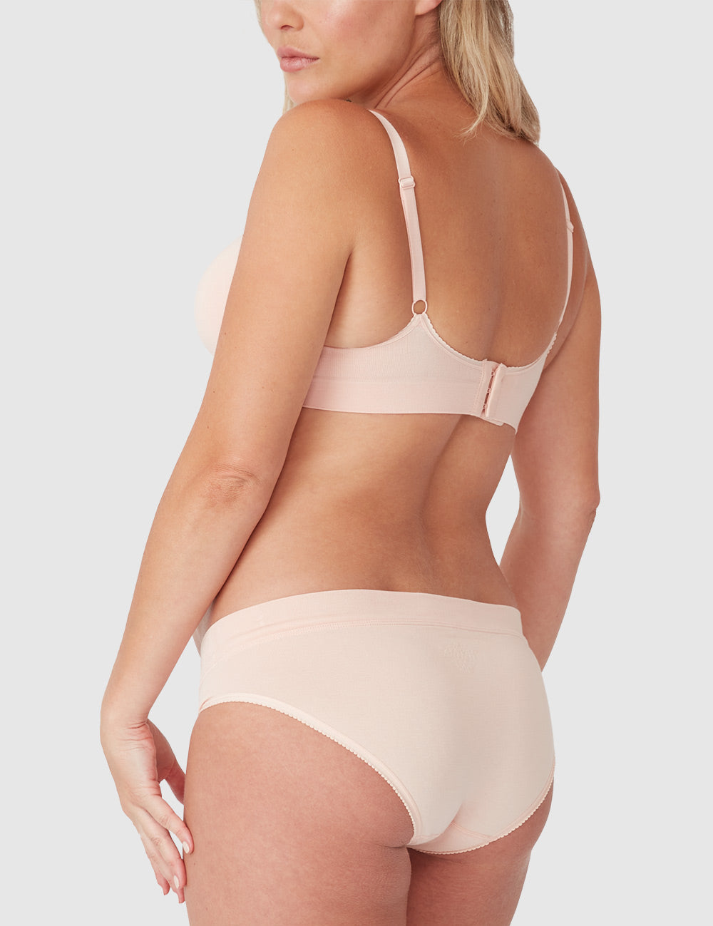 Bamboo Maternity Crop - Putty Pink - Ambra Corporation