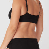 Bamboo Maternity Crossover Crop - Charcoal Marle - Ambra Corporation