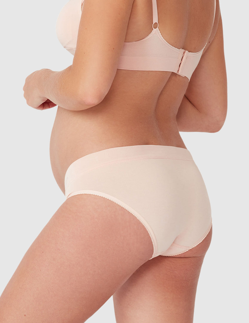 Bamboo Maternity Under Bump Brief - Putty Pink - Ambra Corporation