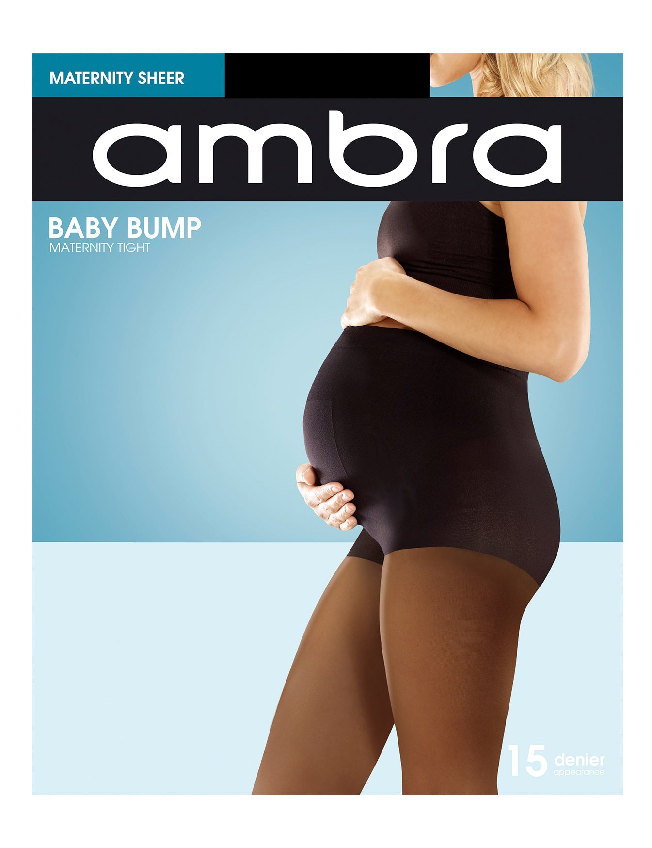 Baby Bump Sheer Pantyhose in Black