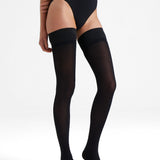 No Show Stay Up Opaque - Black - Ambra Corporation