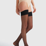No Show Stay Up 15 Denier - Black - Ambra Corporation