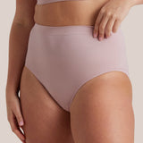Bare Essentials Full Brief in Lilac Taupe front view