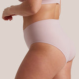Bare Essentials Midi in Lilac Taupe back view