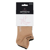 Organic Cotton Low Cut 2 Pack - Taupe/Black - Ambra Corporation