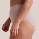 Bare Essentials Full Brief in Lilac Taupe side