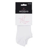 Organic Cotton Low Cut 2 Pack - White - Ambra Corporation 