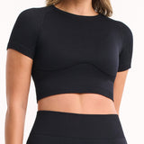 Rib Raglan Tee - Black