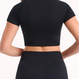 Rib Raglan Tee - Black