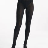 Cable Knit Merino Tight - Black