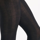 Cable Knit Merino Tight - Black