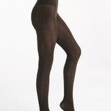 Cable Knit Merino Tight - Chocolate