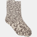 Organic Cotton Chunky Rib Crew Sock - Coffee