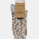 Organic Cotton Chunky Rib Crew Sock - Coffee