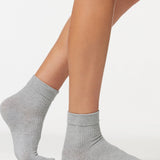 Cuffed Rib Crew 2 Pack - Meringue/Grey Marle