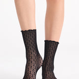 Crochet Net Anklet - Black