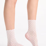 Crochet Net Anklet - White