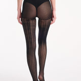 Diamond Pointelle Tight - Black