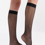 Fishnet Knee High - Black