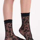 Floral Anklet - Black