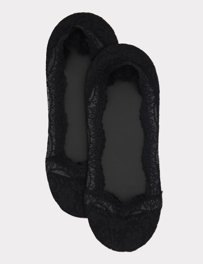 2pp Lace Footlet Black