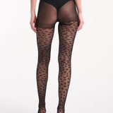 Leopard Sheer Tight - Black