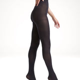 Lurex Backseam Tight - Black/Silver