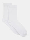 Active High Ankle Socks - White