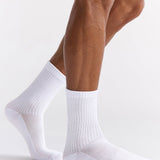 Active High Ankle Socks - White