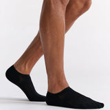 Bamboo No Show Socks 2P - Black/White