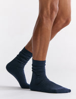 Organic Cotton Crew Sock - Eclipse