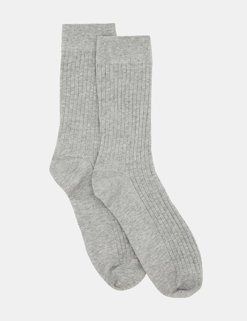 Organic Cotton Crew Sock - Grey Marle