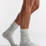 Organic Cotton Crew Sock - Grey Marle